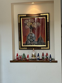 かわいい🎄クリスマス　サンタさん家族さんがペイントしたそうで。これまた素敵なんです